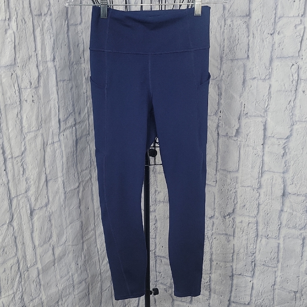 Fabletics Oasis High Waist Pureluxe Pocket Navy Leggings Waist‎ 28